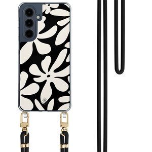Casimoda Samsung Galaxy A16 hoesje met zwart koord - Noir bloom