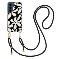 Casimoda Samsung Galaxy A16 hoesje met zwart koord - Noir bloom