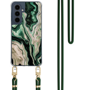 Casimoda Samsung Galaxy A16 hoesje met groen koord - Green waves