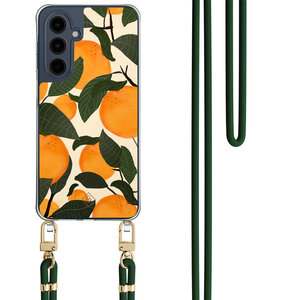 Casimoda Samsung Galaxy A16 hoesje met groen koord - Orange garden
