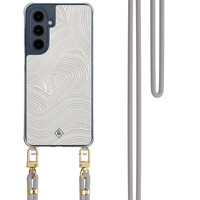 Casimoda Samsung Galaxy A16 hoesje met grijs koord - Abstract waves