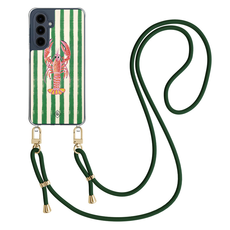 Casimoda Samsung Galaxy A16 hoesje met groen koord - Kreeft