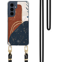 Casimoda Samsung Galaxy A16 hoesje met zwart koord - Abstract terracotta