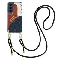 Casimoda Samsung Galaxy A16 hoesje met zwart koord - Abstract terracotta