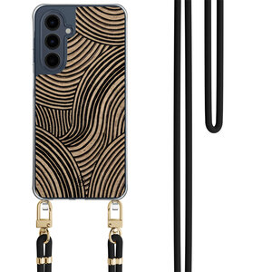 Casimoda Samsung Galaxy A16 hoesje met zwart koord - Ebony waves