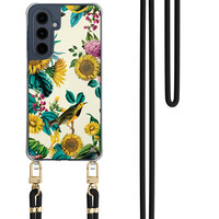 Casimoda Samsung Galaxy A16 hoesje met zwart koord - Sunflowers
