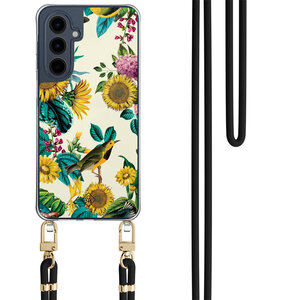 Casimoda Samsung Galaxy A16 hoesje met zwart koord - Sunflowers