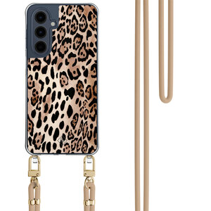 Casimoda Samsung Galaxy A16 hoesje met beige koord - Golden wildcat