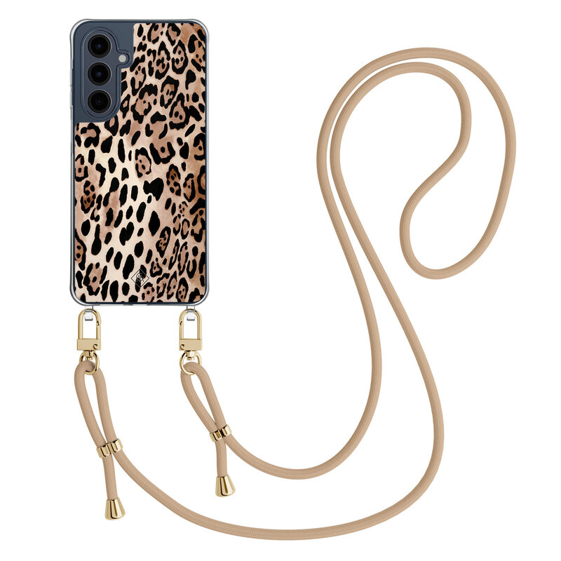 Casimoda Samsung Galaxy A16 hoesje met beige koord - Golden wildcat