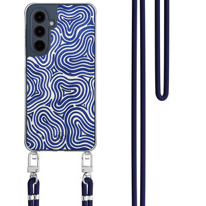 Casimoda Samsung Galaxy A16 hoesje met donkerblauw koord - Ocean waves