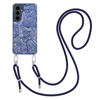 Casimoda Samsung Galaxy A16 hoesje met donkerblauw koord - Ocean waves