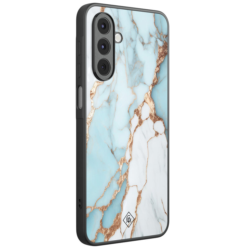 Casimoda Samsung Galaxy A16 hoesje - Marmer lichtblauw