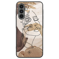 Casimoda Samsung Galaxy A16 hoesje - Abstract gezicht bruin