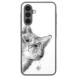 Casimoda Samsung Galaxy A16 hoesje - Peekaboo kat