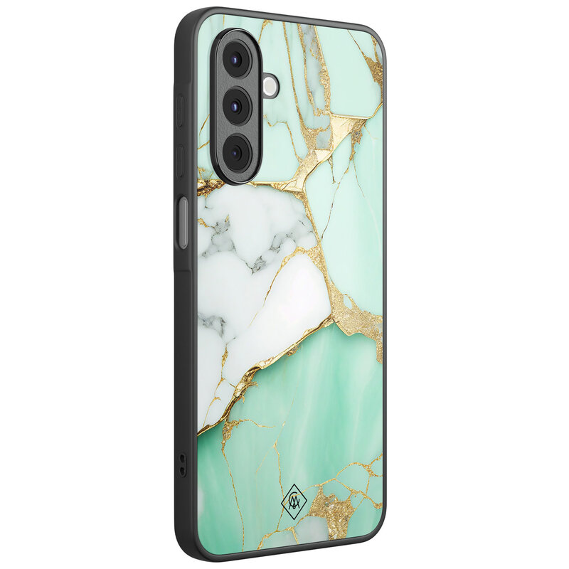 Casimoda Samsung Galaxy A16 hoesje - Marmer mint goud