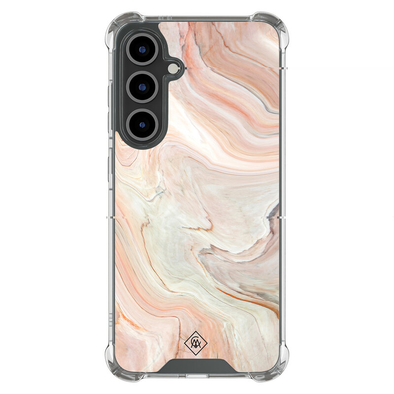 Casimoda Samsung Galaxy S25 FE shockproof hoesje - Marmer waves