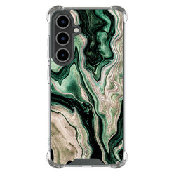 Casimoda Samsung Galaxy S25 FE shockproof hoesje - Green waves