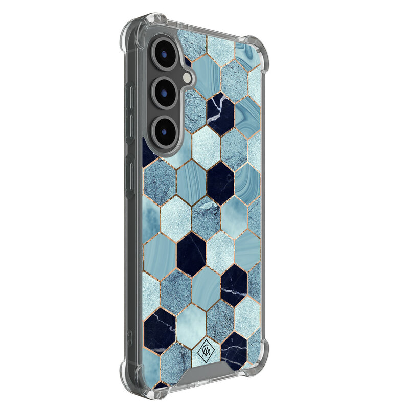 Casimoda Samsung Galaxy S25 FE shockproof hoesje - Blue cubes