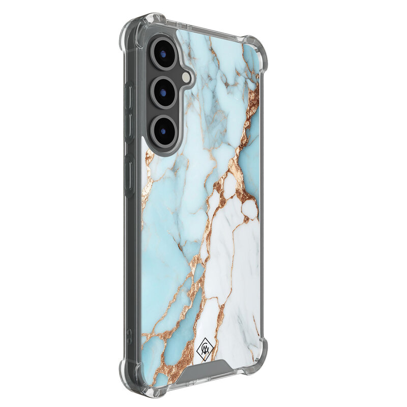Casimoda Samsung Galaxy S25 FE shockproof hoesje - Marmer lichtblauw