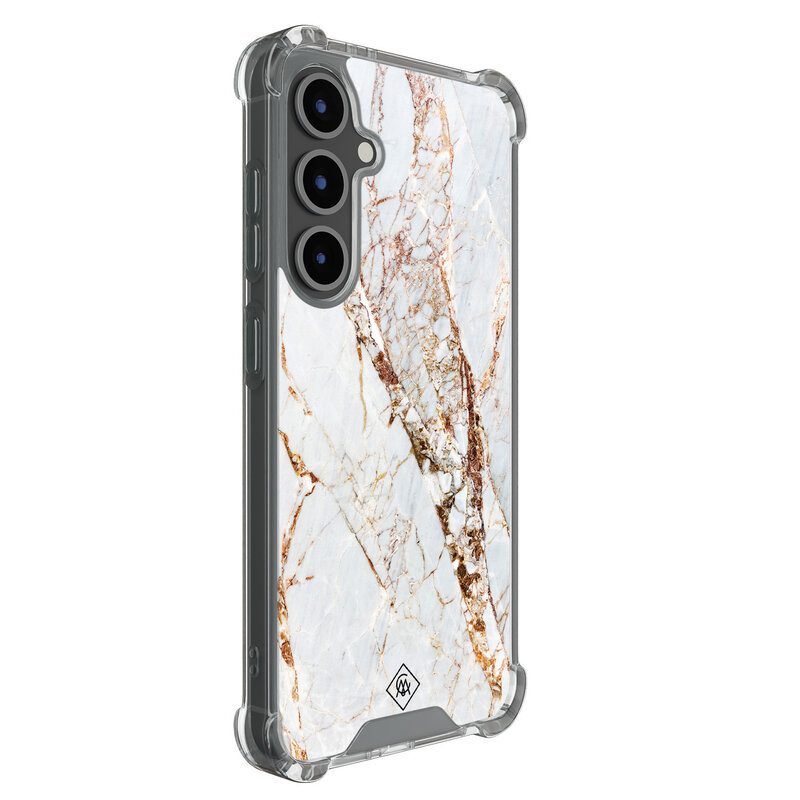 Casimoda Samsung Galaxy S25 FE shockproof hoesje - Marmer goud