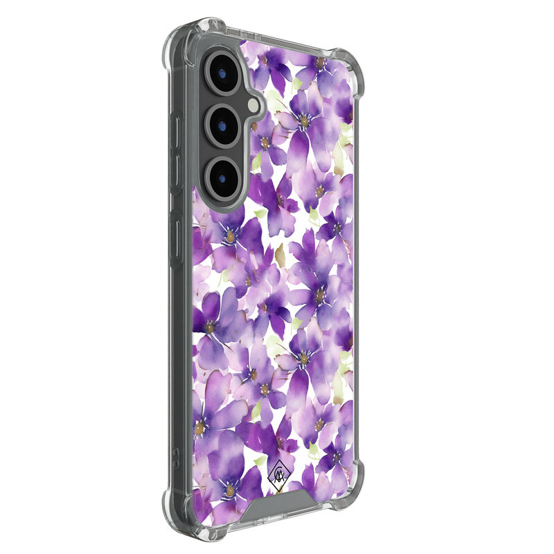 Casimoda Samsung Galaxy S25 FE shockproof hoesje - Floral violet