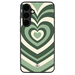 Casimoda Samsung Galaxy S25 FE hoesje - Hart swirl groen