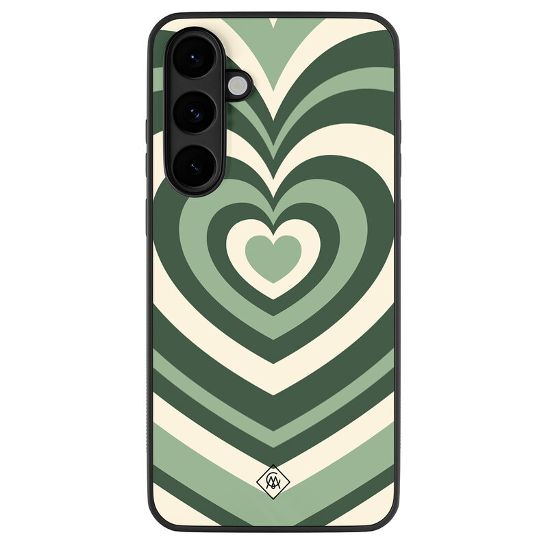 Casimoda Samsung Galaxy S25 FE hoesje - Hart swirl groen