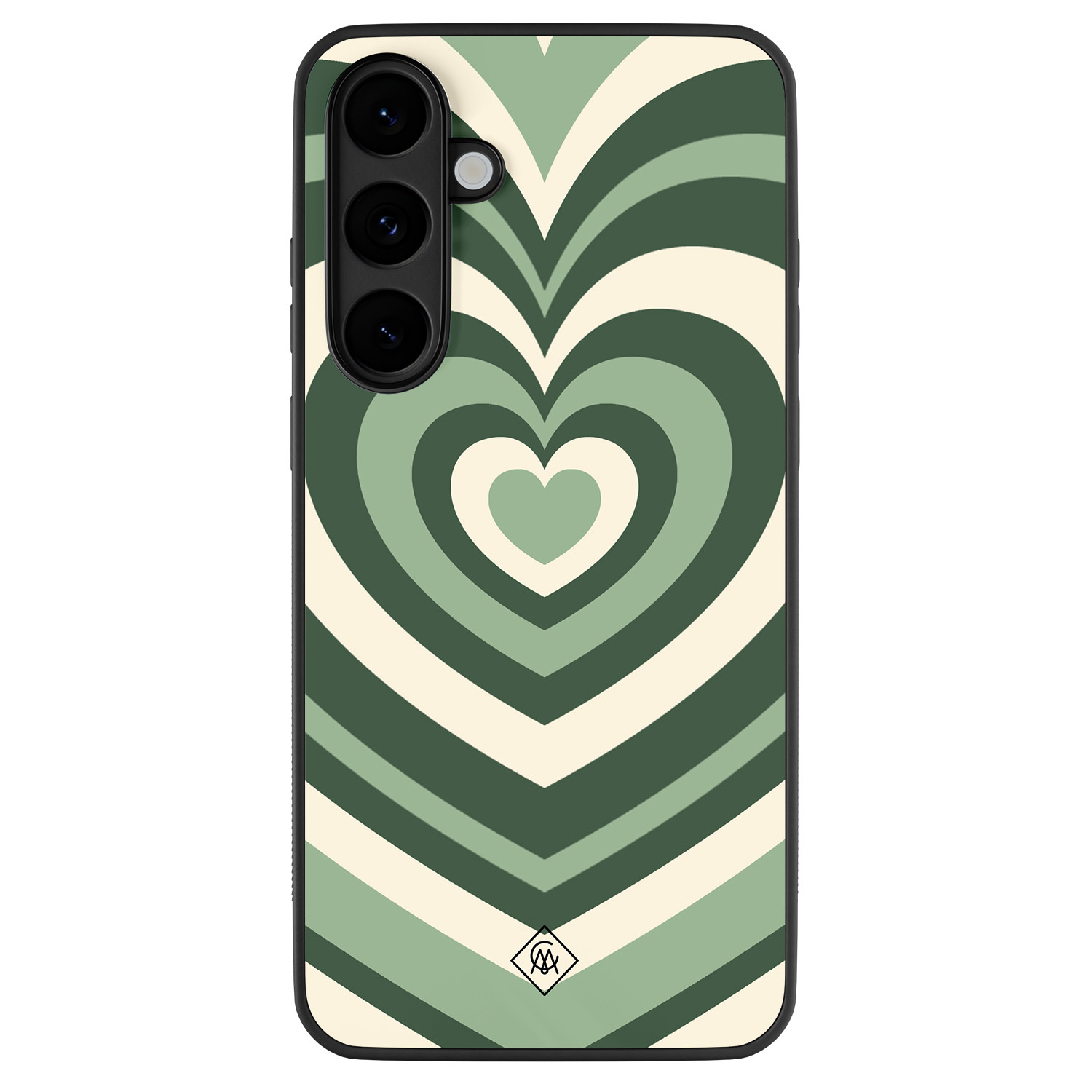 Samsung Galaxy S25 FE hoesje Hart swirl groen