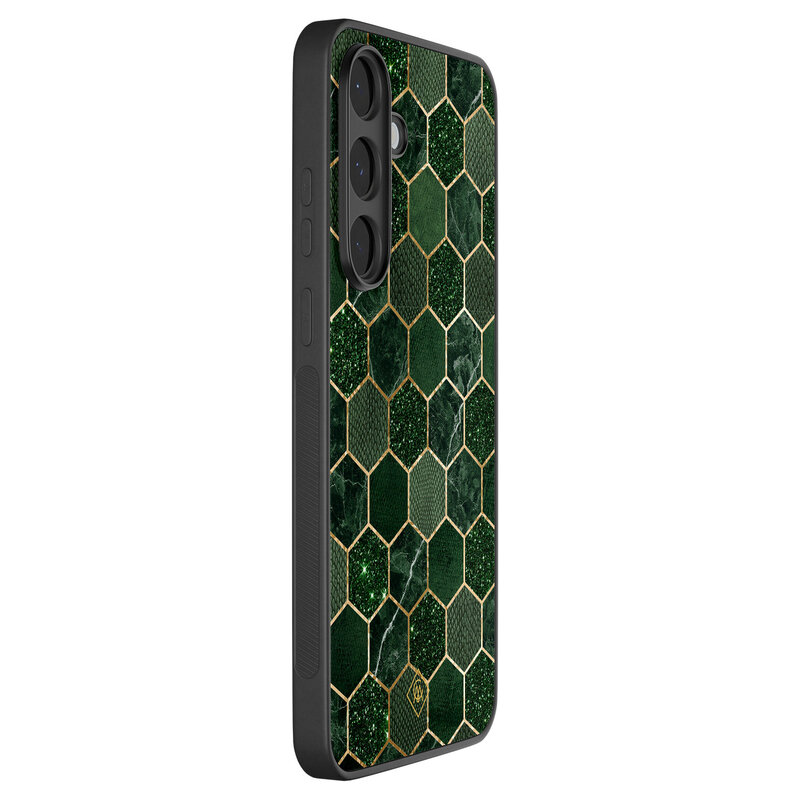 Casimoda Samsung Galaxy S25 FE hoesje - Kubus groen