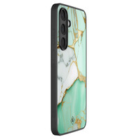 Casimoda Samsung Galaxy S25 FE hoesje - Marmer mint goud