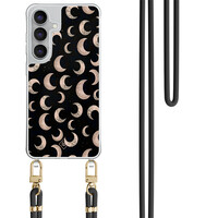 Casimoda Samsung Galaxy S25 FE hoesje met zwart koord - Moons