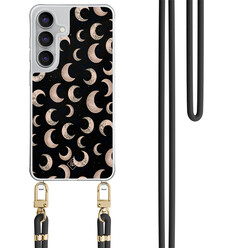 Casimoda Samsung Galaxy S25 FE hoesje met zwart koord - Moons