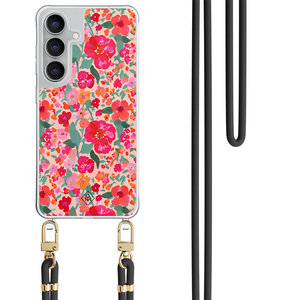 Casimoda Samsung Galaxy S25 FE hoesje met zwart koord - Multi flowers