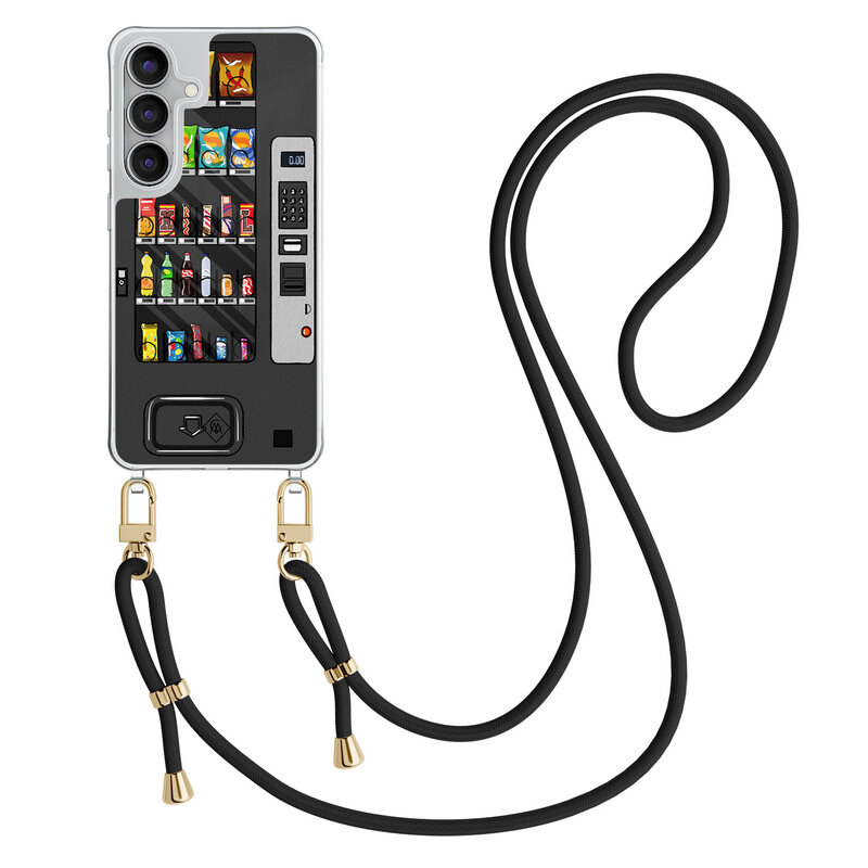 Casimoda Samsung Galaxy S25 FE hoesje met zwart koord - Snoepautomaat