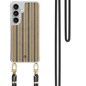 Casimoda Samsung Galaxy S25 FE hoesje met zwart koord - Urban stripes