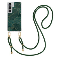 Casimoda Samsung Galaxy S25 FE hoesje met groen koord - Monstera leaves