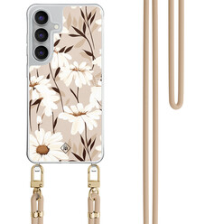 Casimoda Samsung Galaxy S25 FE hoesje met beige koord - In bloom