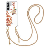 Casimoda Samsung Galaxy S25 FE hoesje met beige koord - Giraffe
