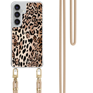 Casimoda Samsung Galaxy S25 FE hoesje met beige koord - Golden wildcat