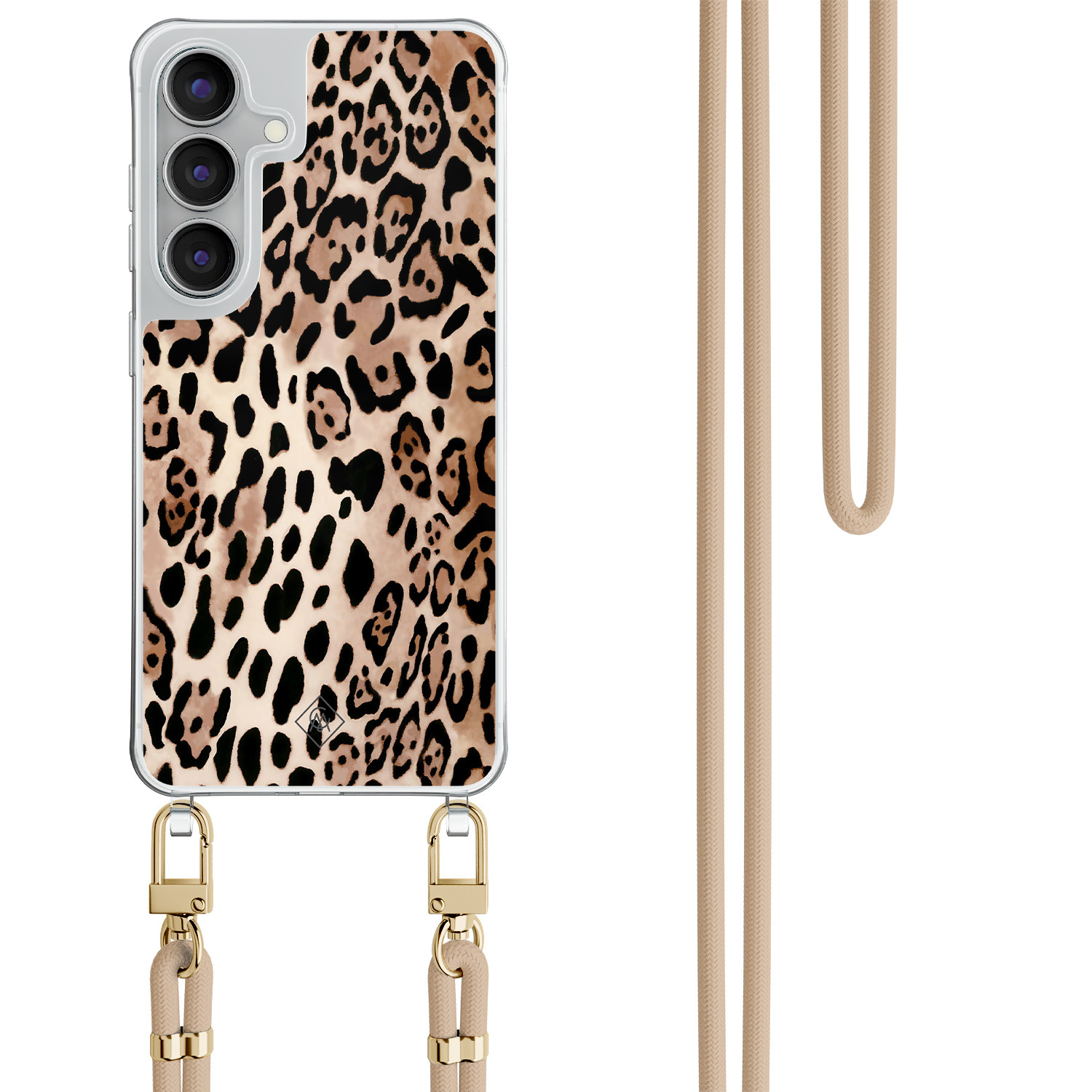 Samsung Galaxy S25 FE hoesje met beige koord Golden wildcat