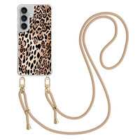 Casimoda Samsung Galaxy S25 FE hoesje met beige koord - Golden wildcat