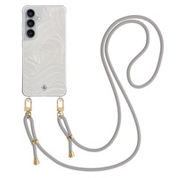 Casimoda Samsung Galaxy S25 FE hoesje met grijs koord - Abstract waves