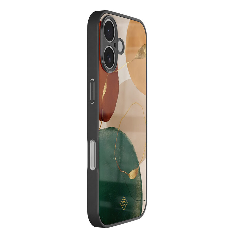 Casimoda iPhone 17 glazen hardcase - Earthy luxe