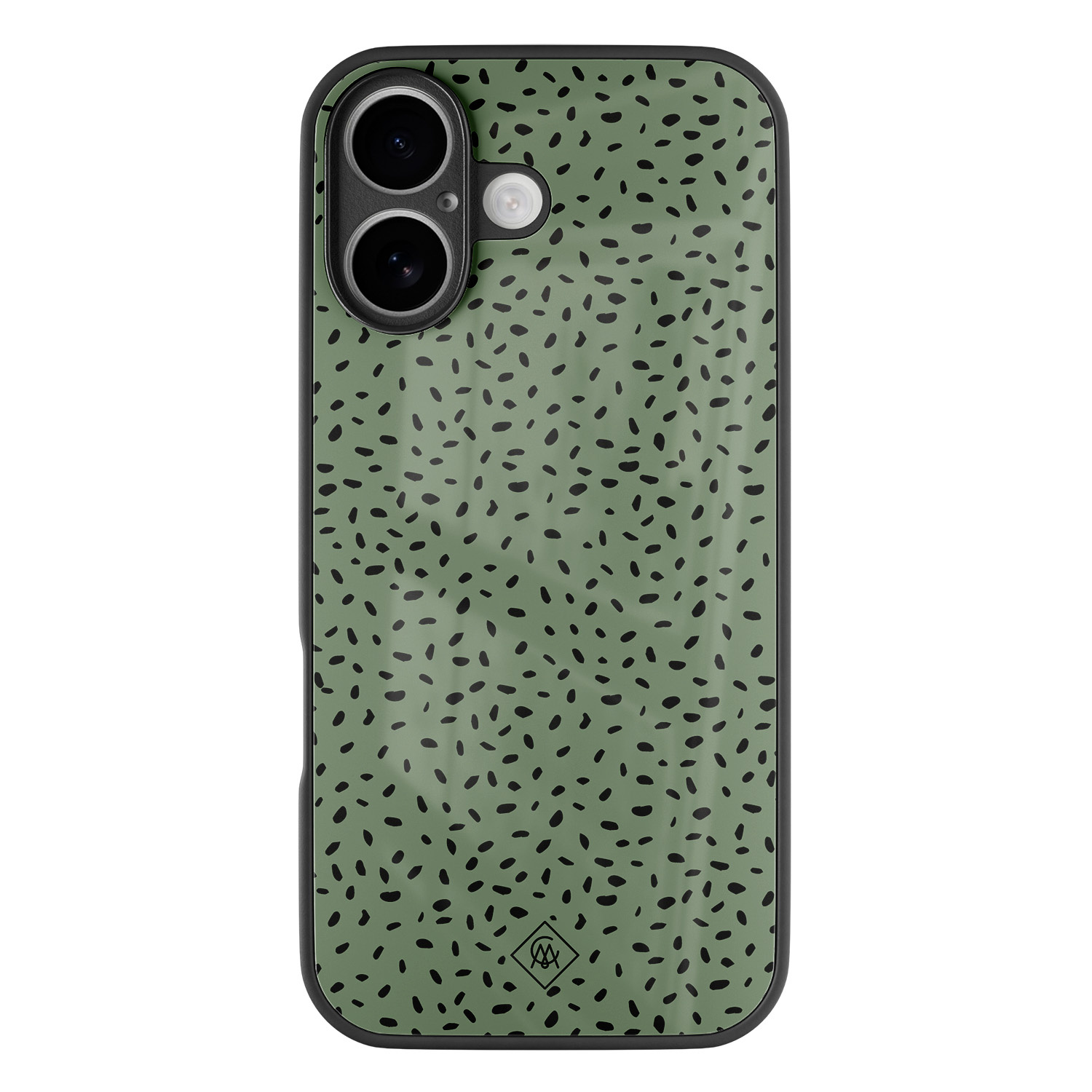 iPhone 17 glazen hardcase Green confetti