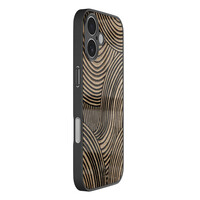 Casimoda iPhone 17 glazen hardcase - Ebony waves