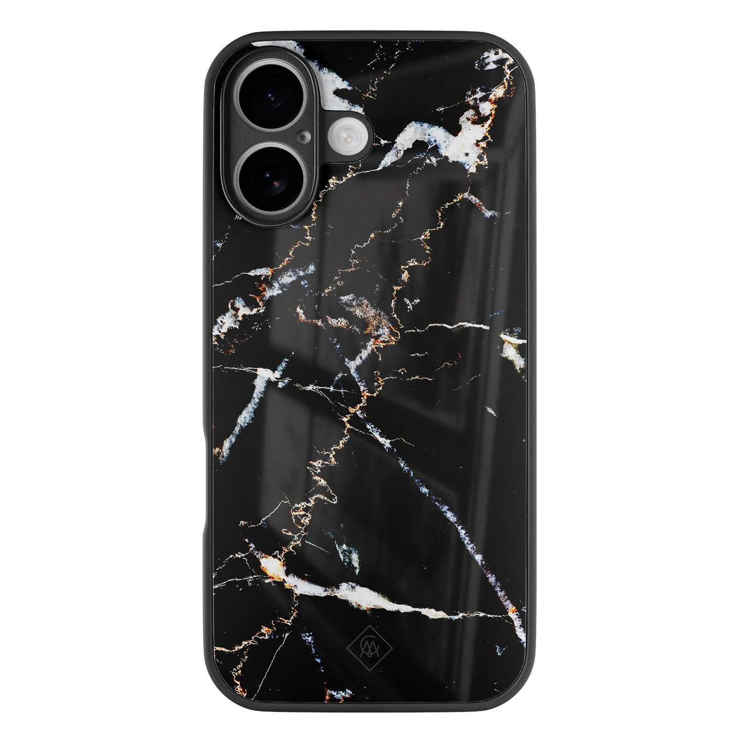 iPhone 17 glazen hardcase Marmer zwart