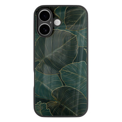 Casimoda iPhone 17 glazen hardcase - Monstera leaves