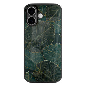 Casimoda iPhone 17 glazen hardcase - Monstera leaves