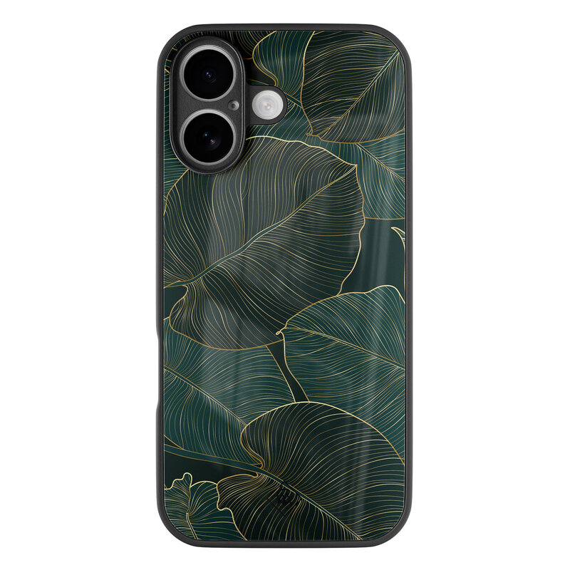 Casimoda iPhone 17 glazen hardcase - Monstera leaves