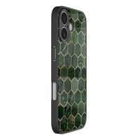 Casimoda iPhone 17 glazen hardcase - Kubus groen